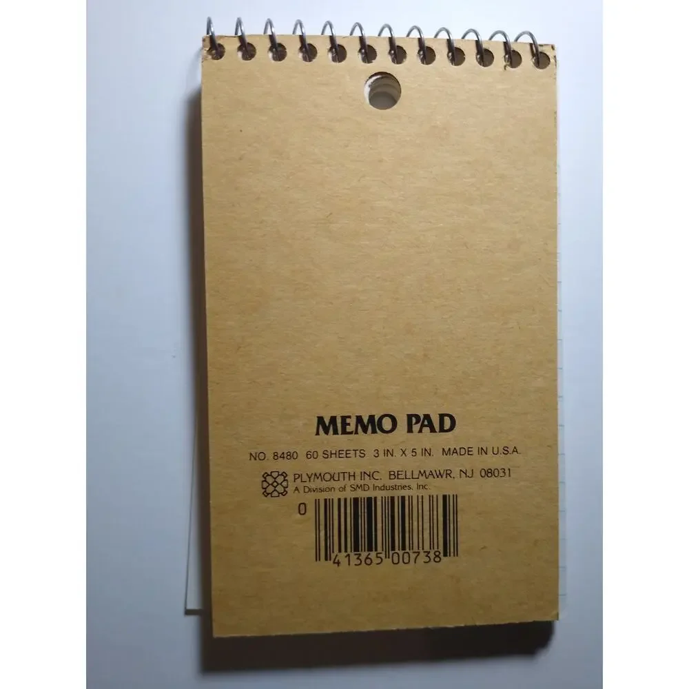 Michael Jackson Vintage 1984 Spiral Mini Memo Pad Unused MJ Collectible